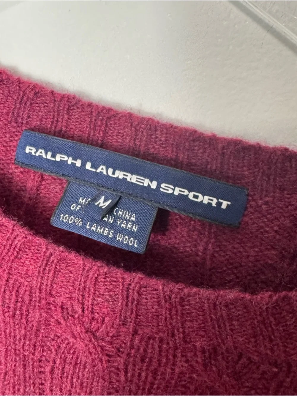 Ralph Lauren Womens wool cableknit sweater size medium 2234 - Picture 2 of 3